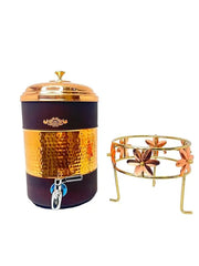 Pure Copper Water Dispenser 7 litres with Stand Designer by Crockery Wala and Company CROCKERY WALA AND COMPANY