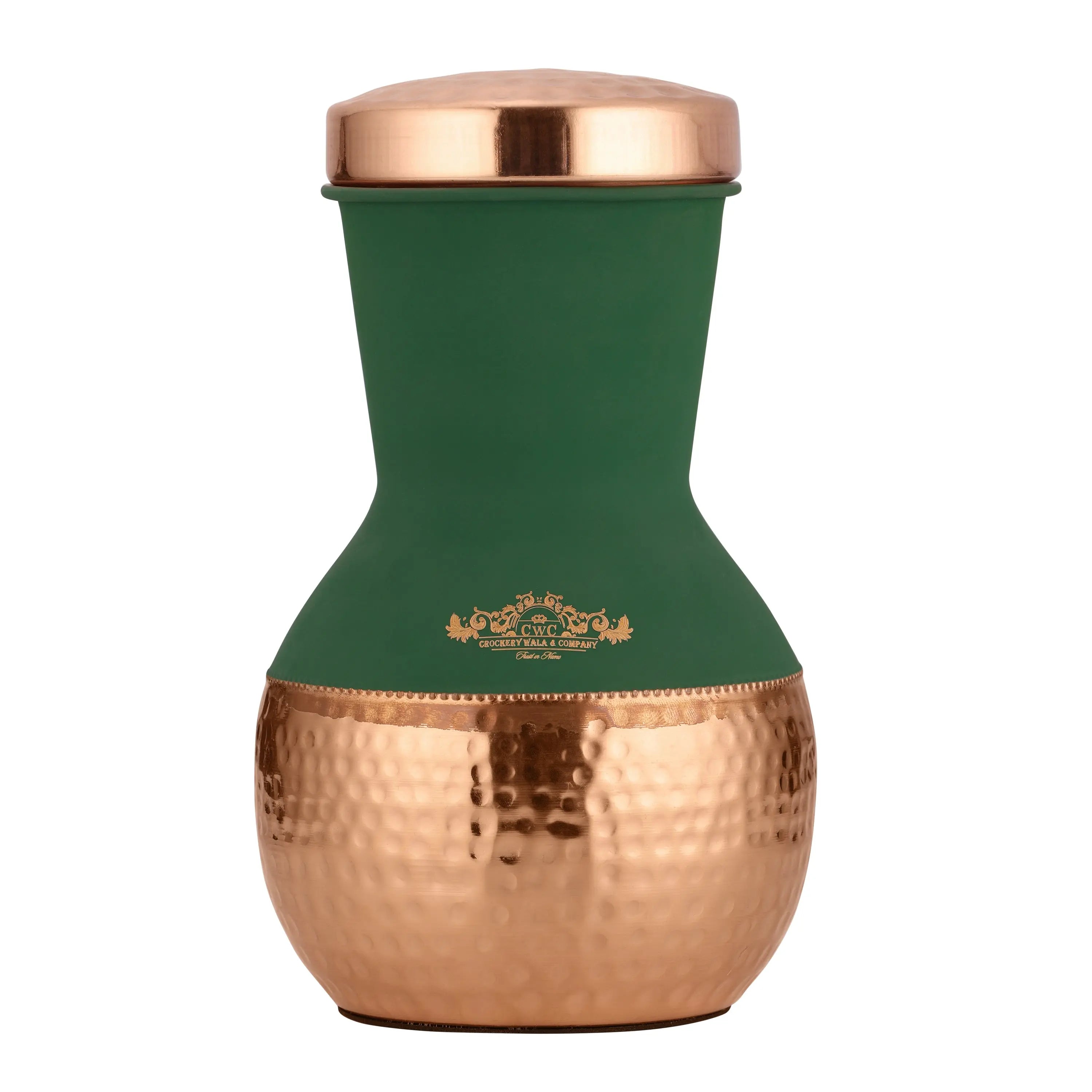 PURE COPPER HALF HAMMER MATKA JAR - CROCKERY WALA AND COMPANY 