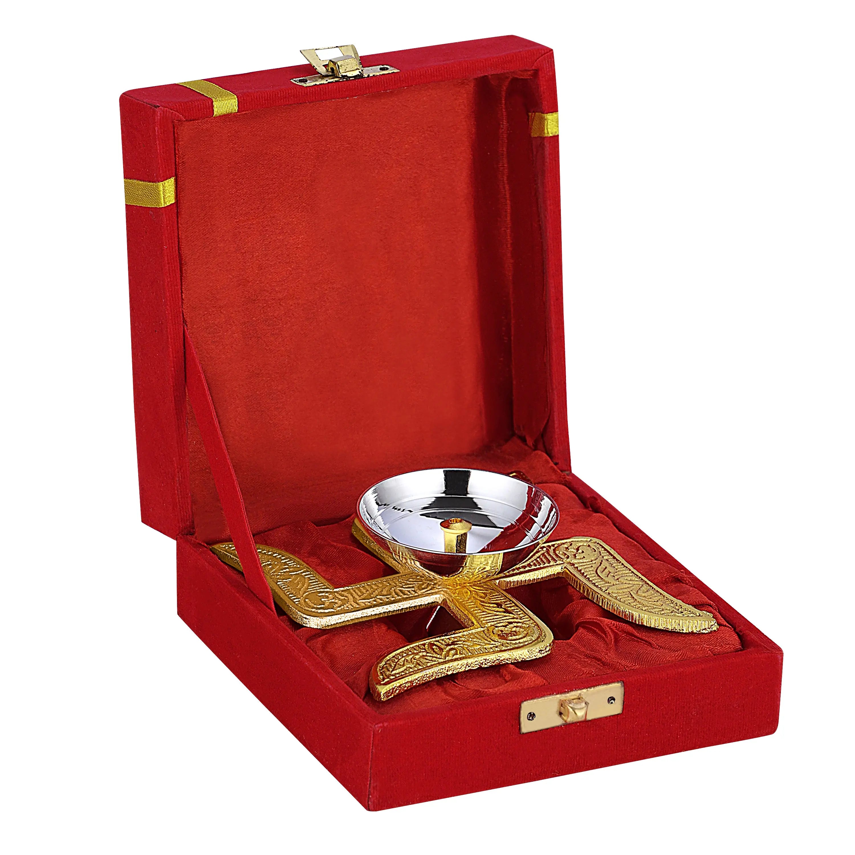 BRASS SWASTIK JOT TWO TONE - CROCKERY WALA AND COMPANY 