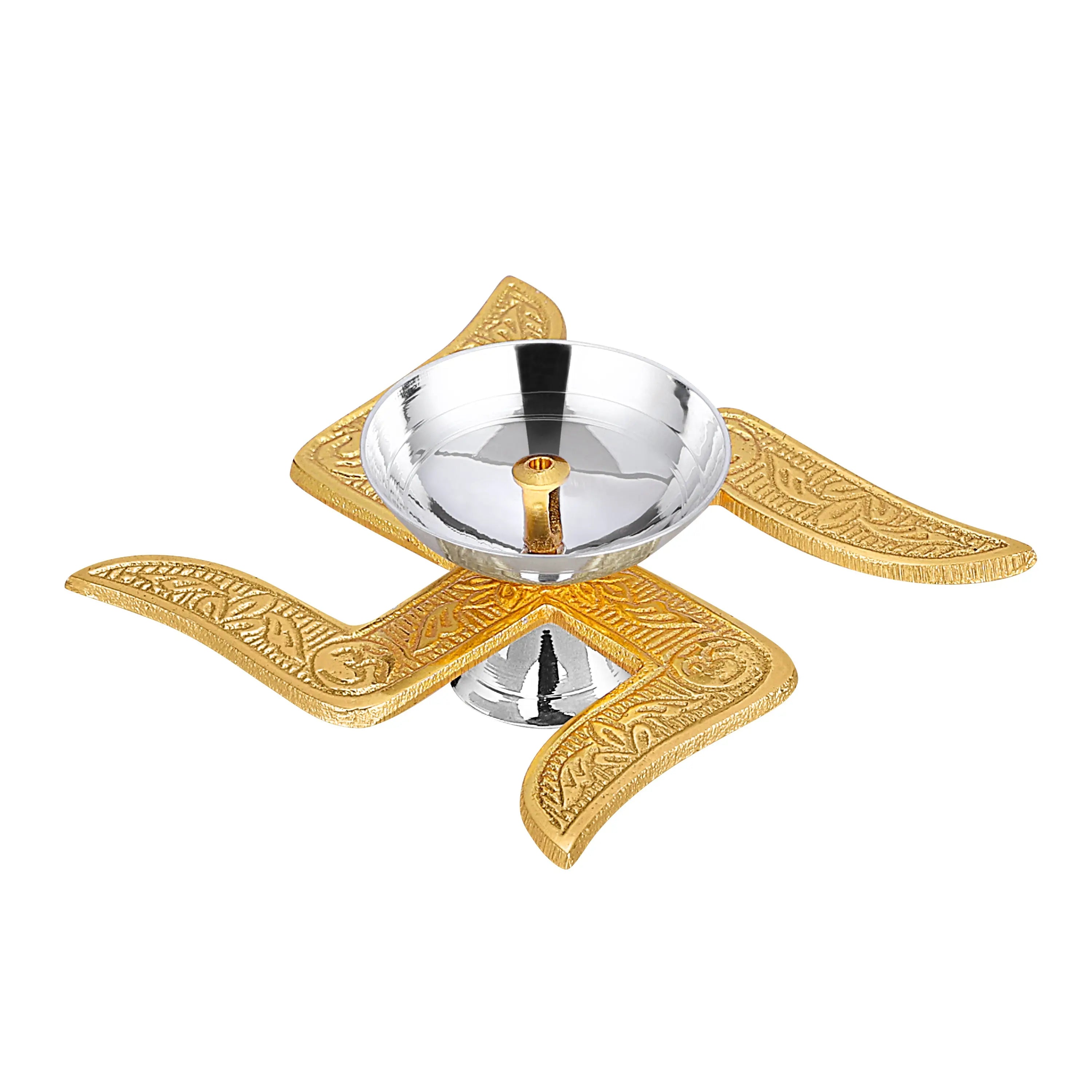 BRASS SWASTIK JOT TWO TONE - CROCKERY WALA AND COMPANY 