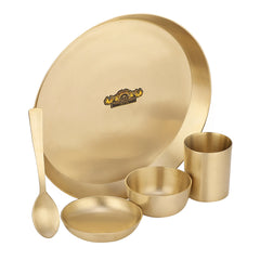 BRONZE MATTE BABY THALI SET - 5 PCS - CROCKERY WALA AND COMPANY 