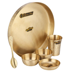 Bronze Japani thali set - 6 PCS - CROCKERY WALA AND COMPANY 