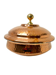 Pure Copper Handi Lagan With Copper Lid For Cooking - CROCKERY WALA AND COMPANY 