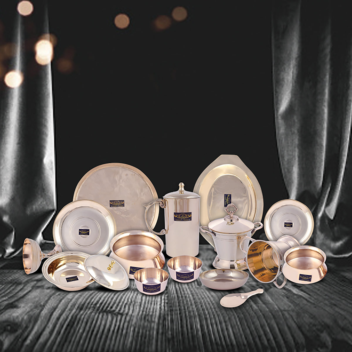 Rose gold dinner set the range hot sale