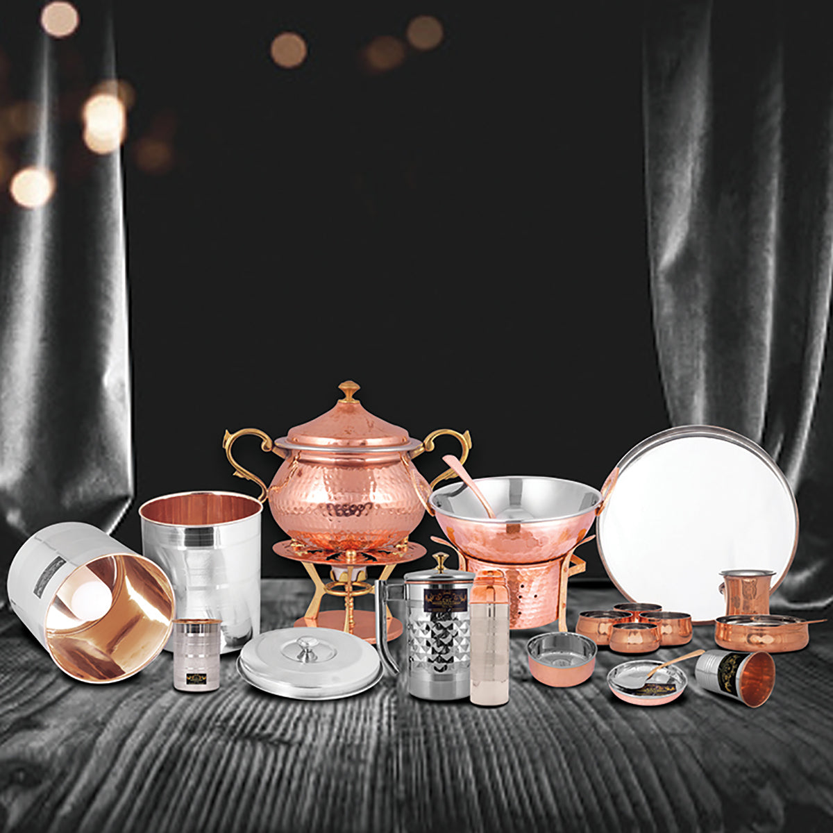 Copper dinnerware sale