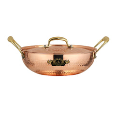 Pure copper karhai for frying and cooking premium finish CROCKERY WALA AND COMPANY