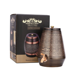 Pure copper dispenser 5 litres paradise CROCKERY WALA AND COMPANY