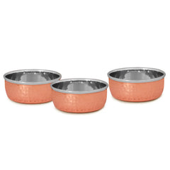 CROCKERY WALA & COMPANY Pure Copper and Steel Thali Dinner Set of 7 Pieces - Crockery Wala And Company