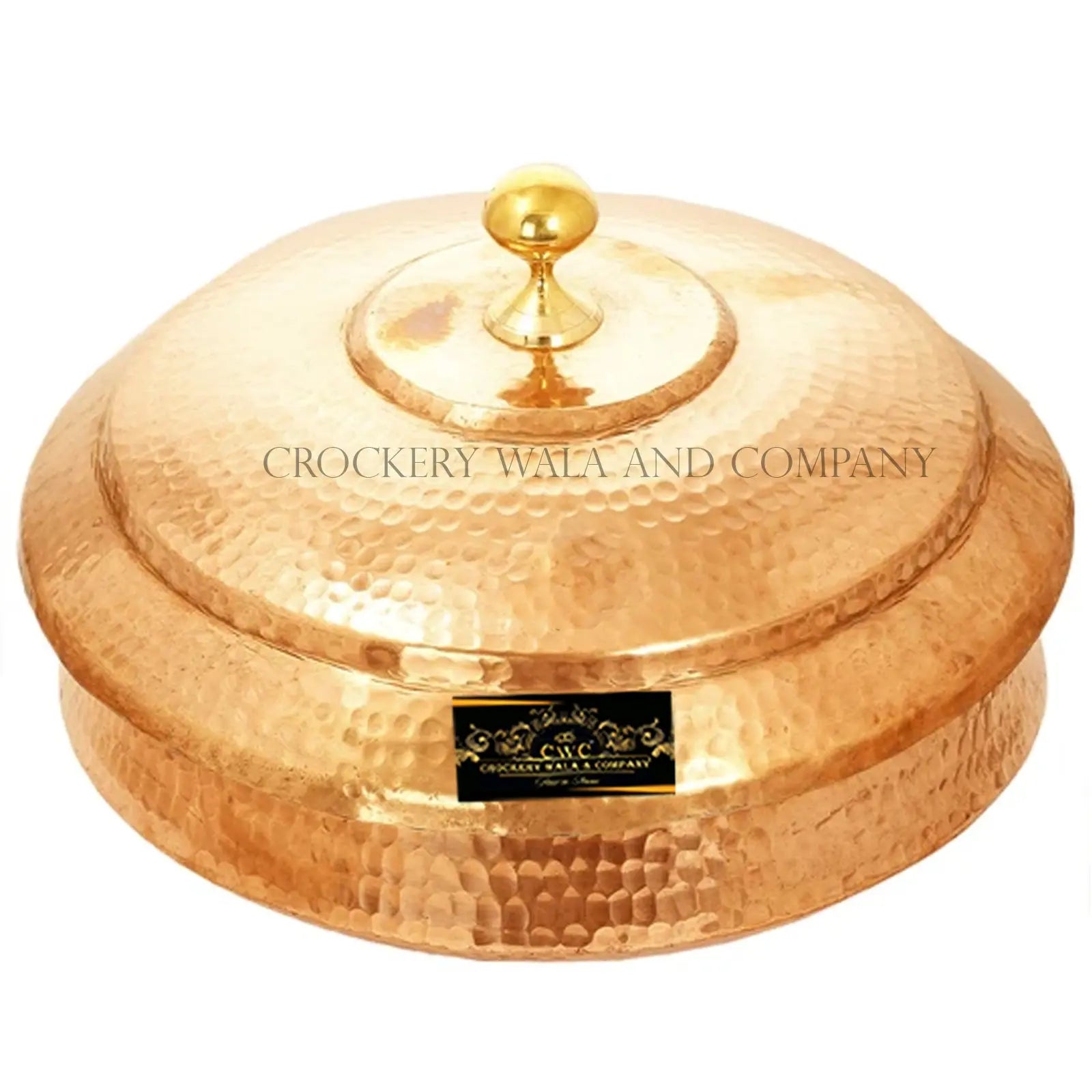 Pure Copper Handi Lagan With Copper Lid For Cooking - CROCKERY WALA AND COMPANY 