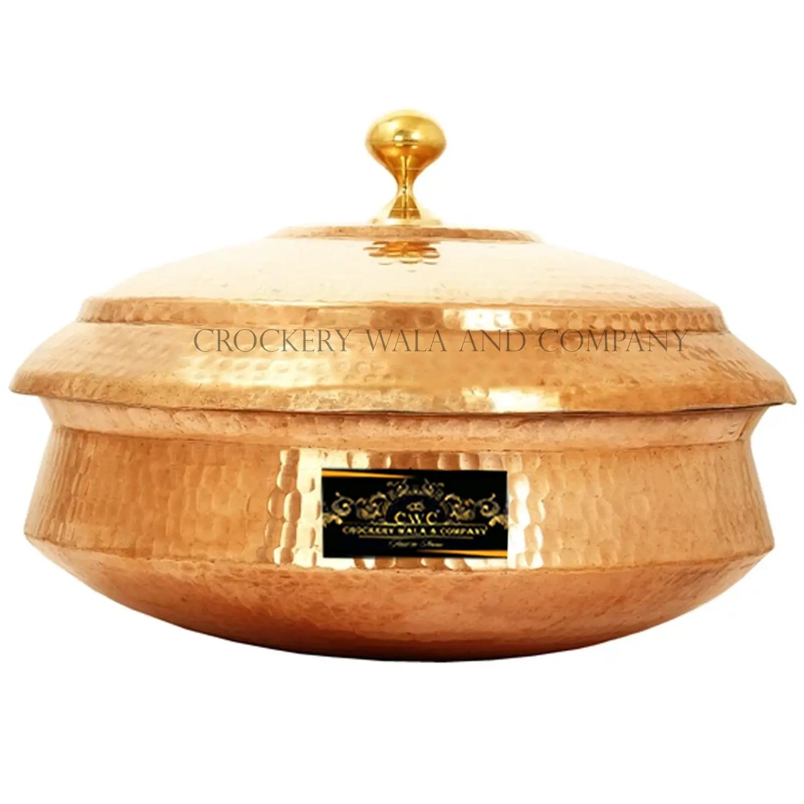 Pure Copper Handi Lagan With Copper Lid For Cooking - CROCKERY WALA AND COMPANY 