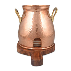 Crockery Wala And Company Handmade Table Copper Tandoor with 3 Skewers for Paneer Tikka Chicken Dish - CROCKERY WALA AND COMPANY 