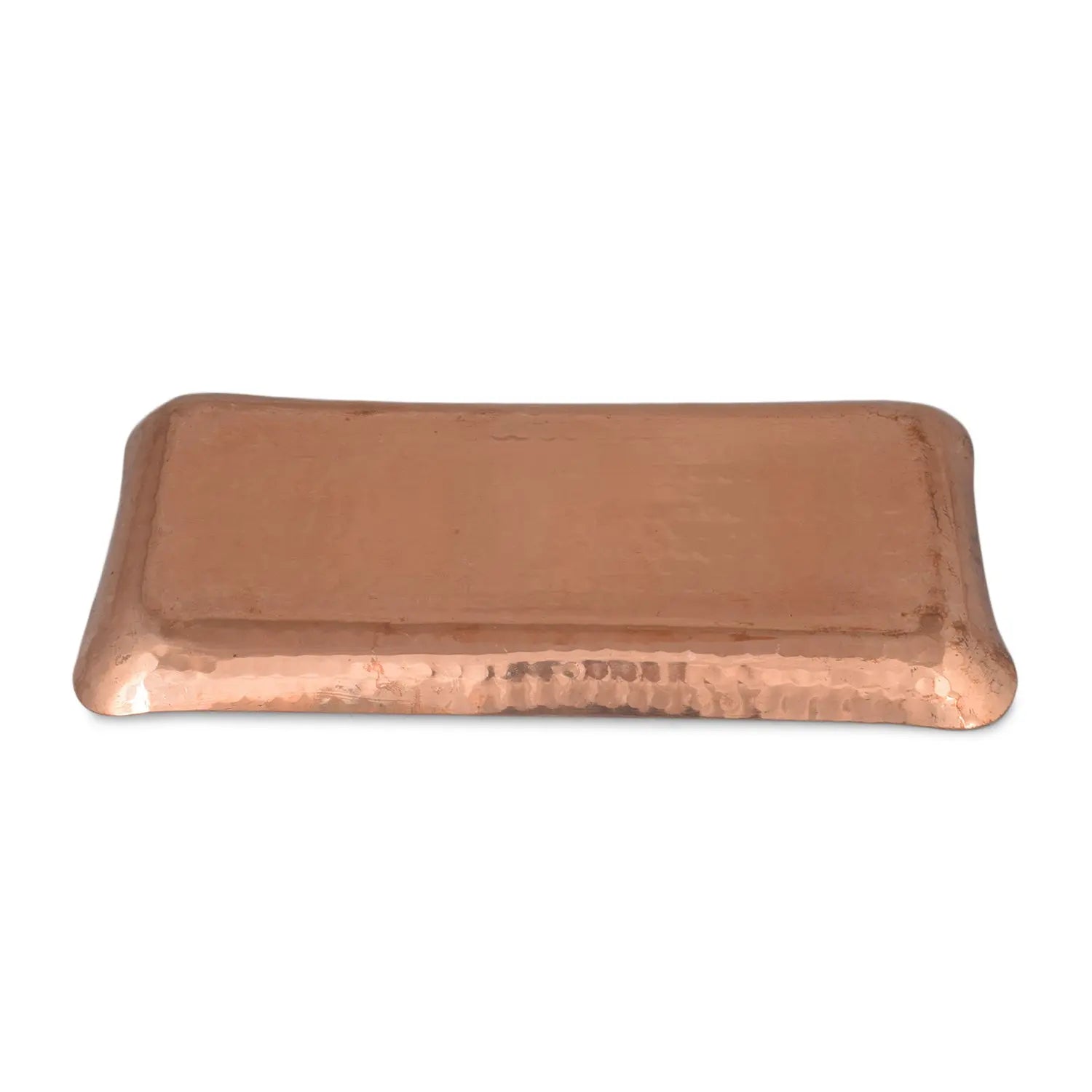 Pure Copper Tray, Platter, Plate Rectangle Hammered - CROCKERY WALA AND COMPANY 