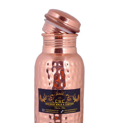 CROCKERY WALA AND COMPANY Pure Copper Bottle Hammered , 1100 ml - Crockery Wala And Company