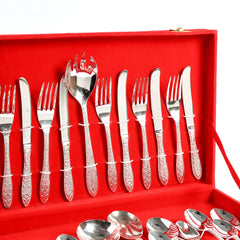 Pure Silver Cutlery Set For Gifting & Dining, Set of 27 Pcs - CROCKERY WALA AND COMPANY 