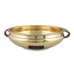 Pure Brass Cookware Decorative Bowl Center Piece Urli Pot Home Decor 12 Inch - CROCKERY WALA AND COMPANY 