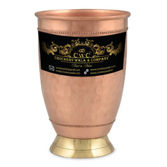 Copper Brass Glass Tumbler 2 Tone - CROCKERY WALA AND COMPANY 