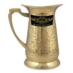 Crockery Wala And Company Brass Jug & Glass Set Brass Royal Serveware Jug & 1 Glass Tableware - CROCKERY WALA AND COMPANY 