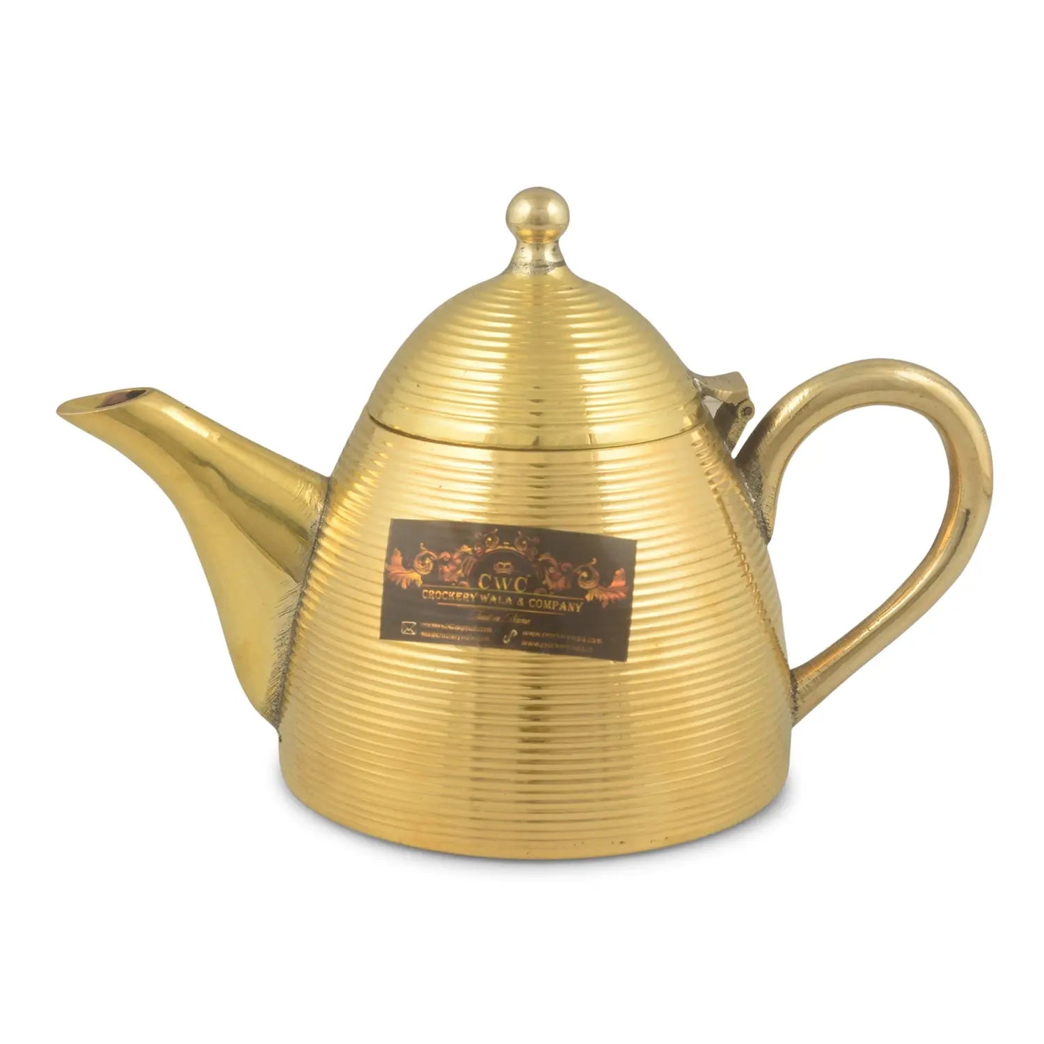 Brass Designer Kettle For Tea Lining Design - CROCKERY WALA AND COMPANY 