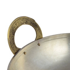 Crockery Wala and Company Pure Brass Karhai With Kalai - CROCKERY WALA AND COMPANY 