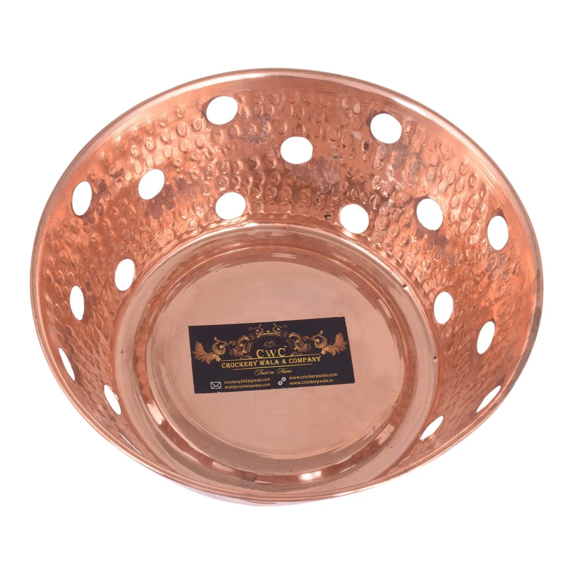 Pure Copper Chapati Basket Big - CROCKERY WALA AND COMPANY 