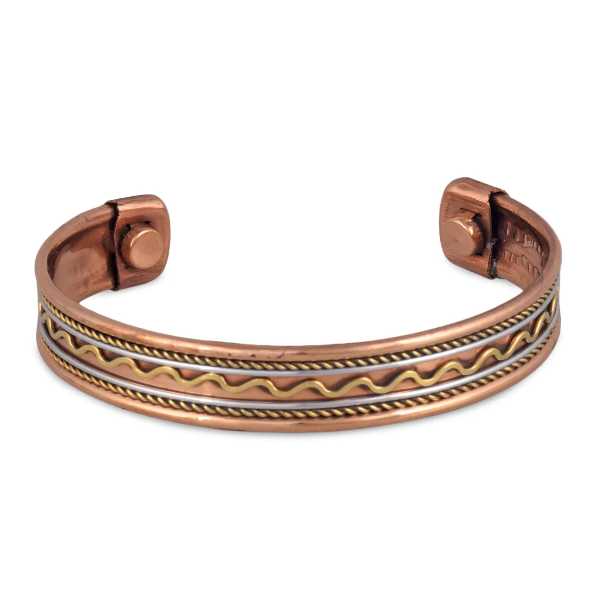 Copy of Crockery Wala & Company Copper Magnetic Bangle/Bracelet For Good Helath Free Size d2 - Crockery Wala And Company