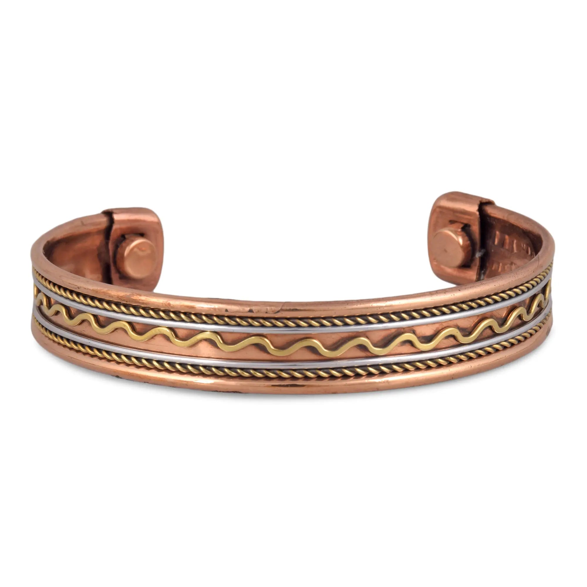 Copy of Crockery Wala & Company Copper Magnetic Bangle/Bracelet For Good Helath Free Size d2 - Crockery Wala And Company