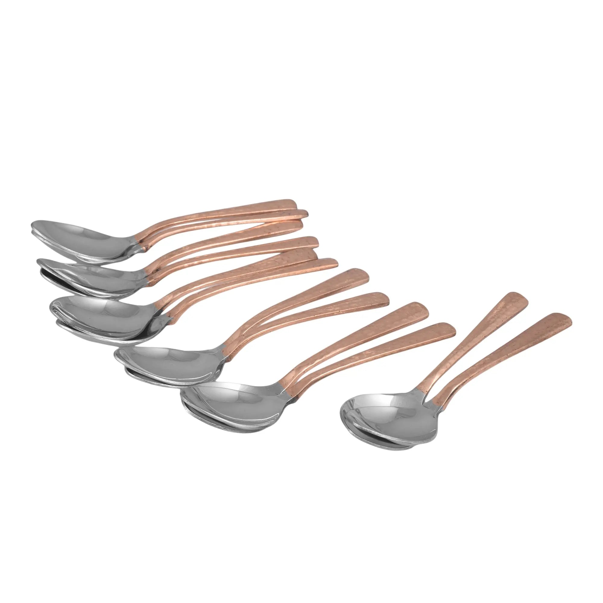 Copper Spoon With Hammered Finish - CROCKERY WALA AND COMPANY 