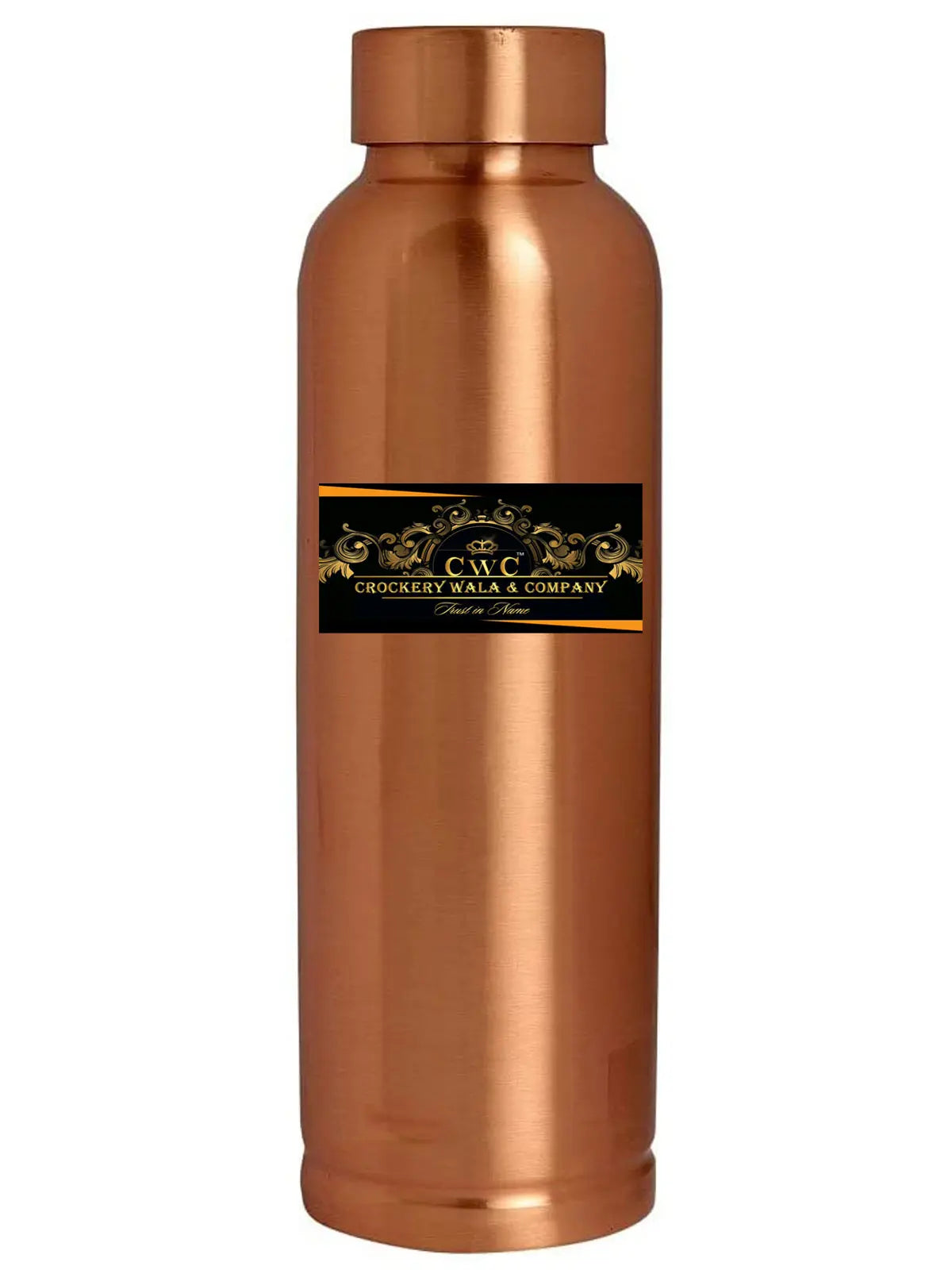 Pure Copper Bottle Flask 900 Ml - CROCKERY WALA AND COMPANY 